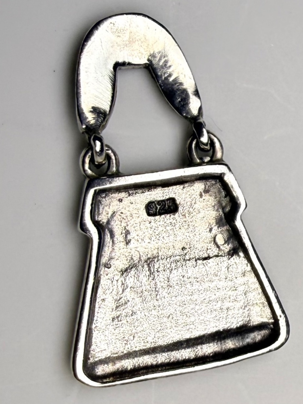 Vintage Sterling Silver Handbag Pendant - Picture 3 of 10